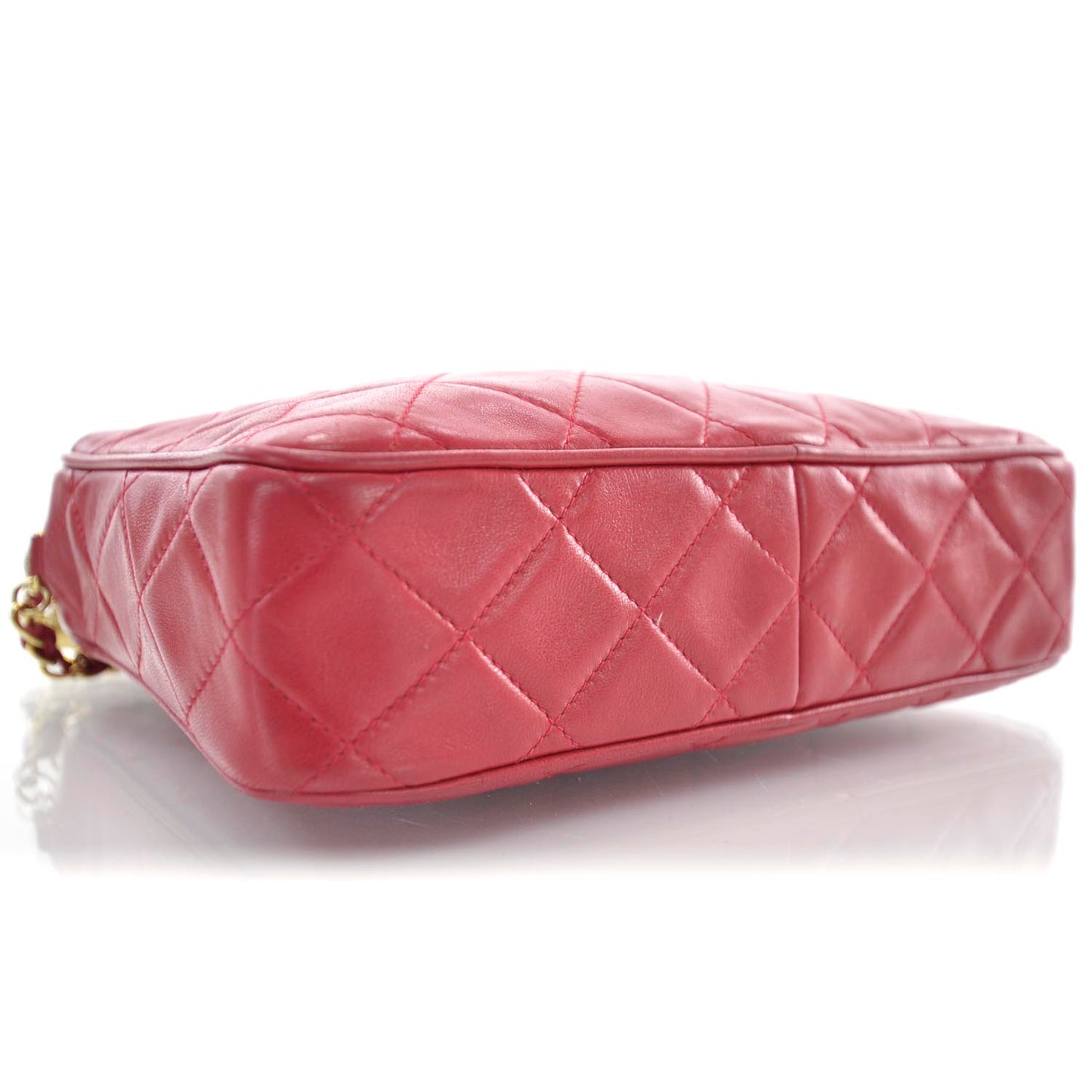 Lambskin Tassel Camera Case Red