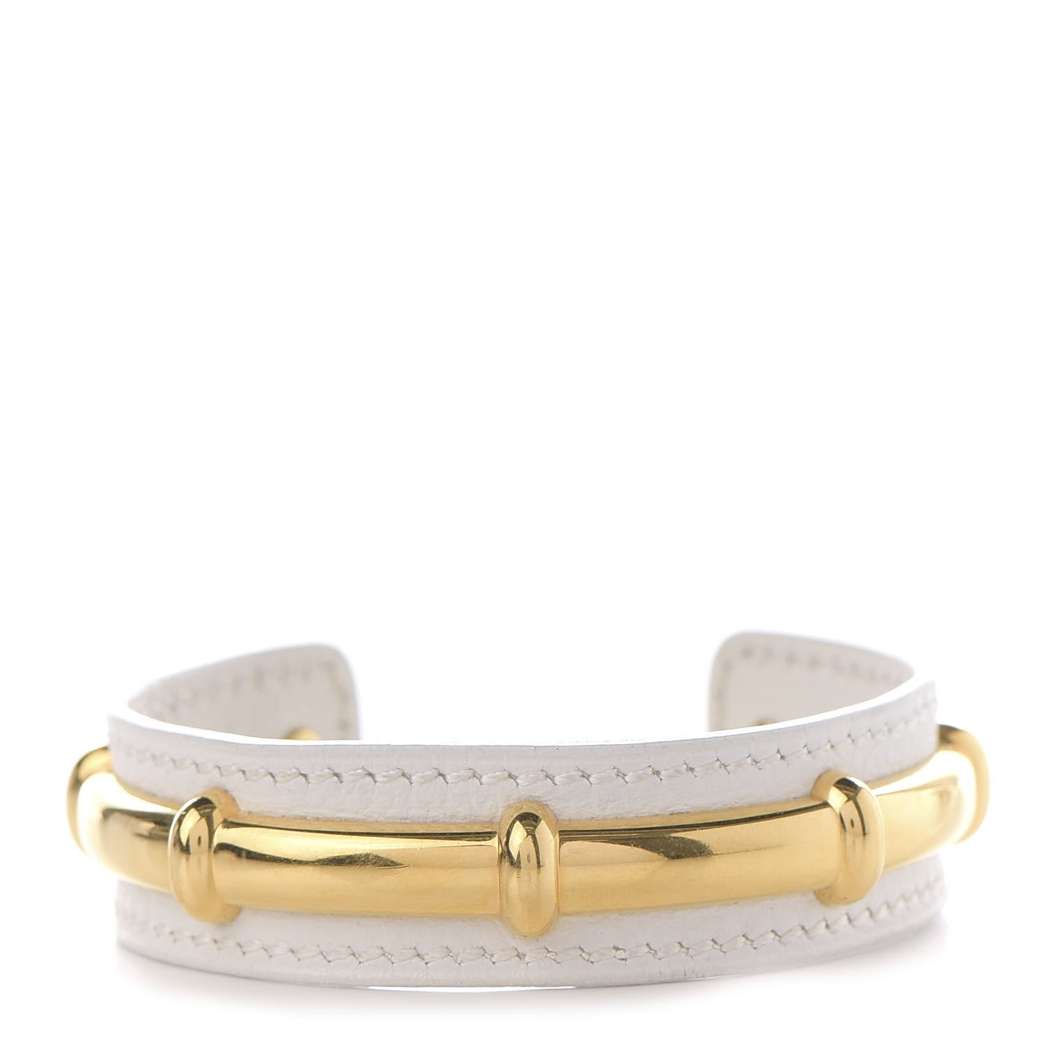 Hermes Courchevel Bamboo Bracelet White 1 of 4