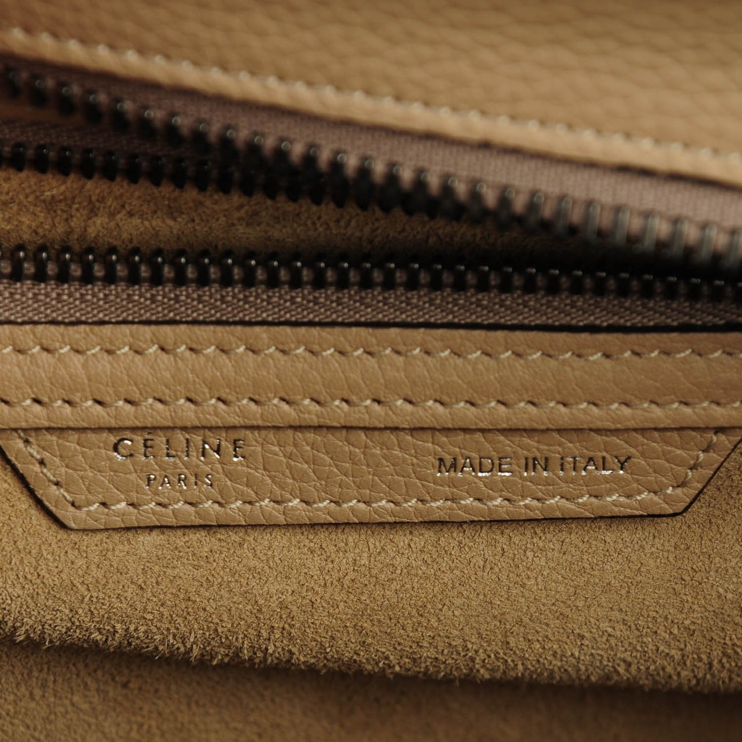 Drummed Calfskin Micro Luggage Dune