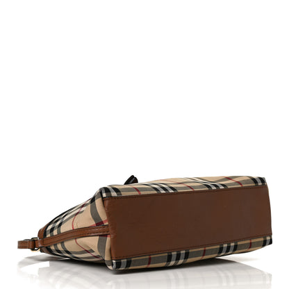 Burberry Horseferry Check Small Leah Crossbody Clutch Brown 4 of 14