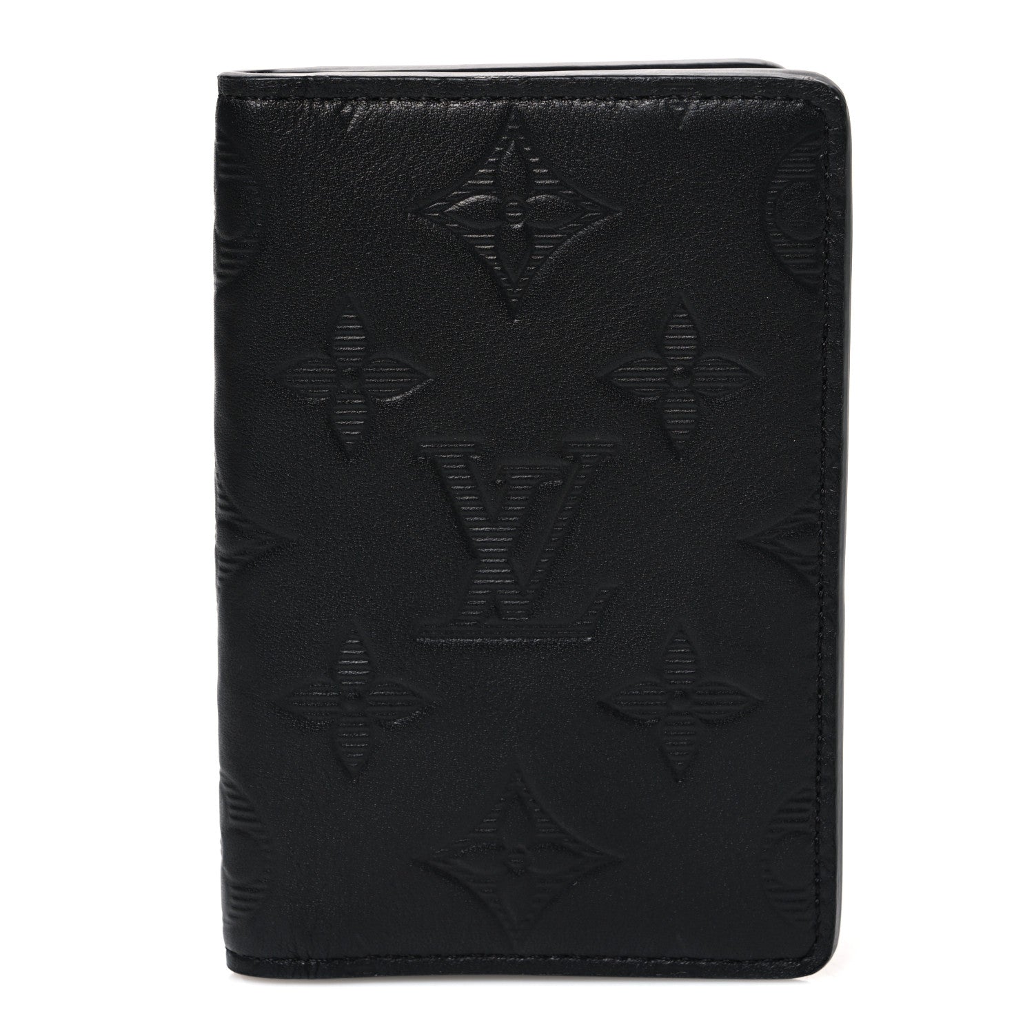 Louis Vuitton Calfskin Monogram Shadow Pocket Organizer Black 1 of 8