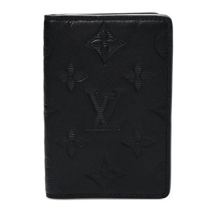 Louis Vuitton Calfskin Monogram Shadow Pocket Organizer Black 1 of 8