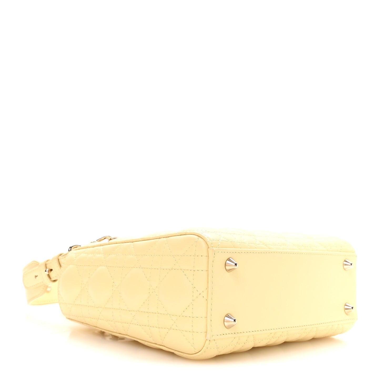 Lambskin Cannage Small Lucky Badges My Lady Dior Light Yellow