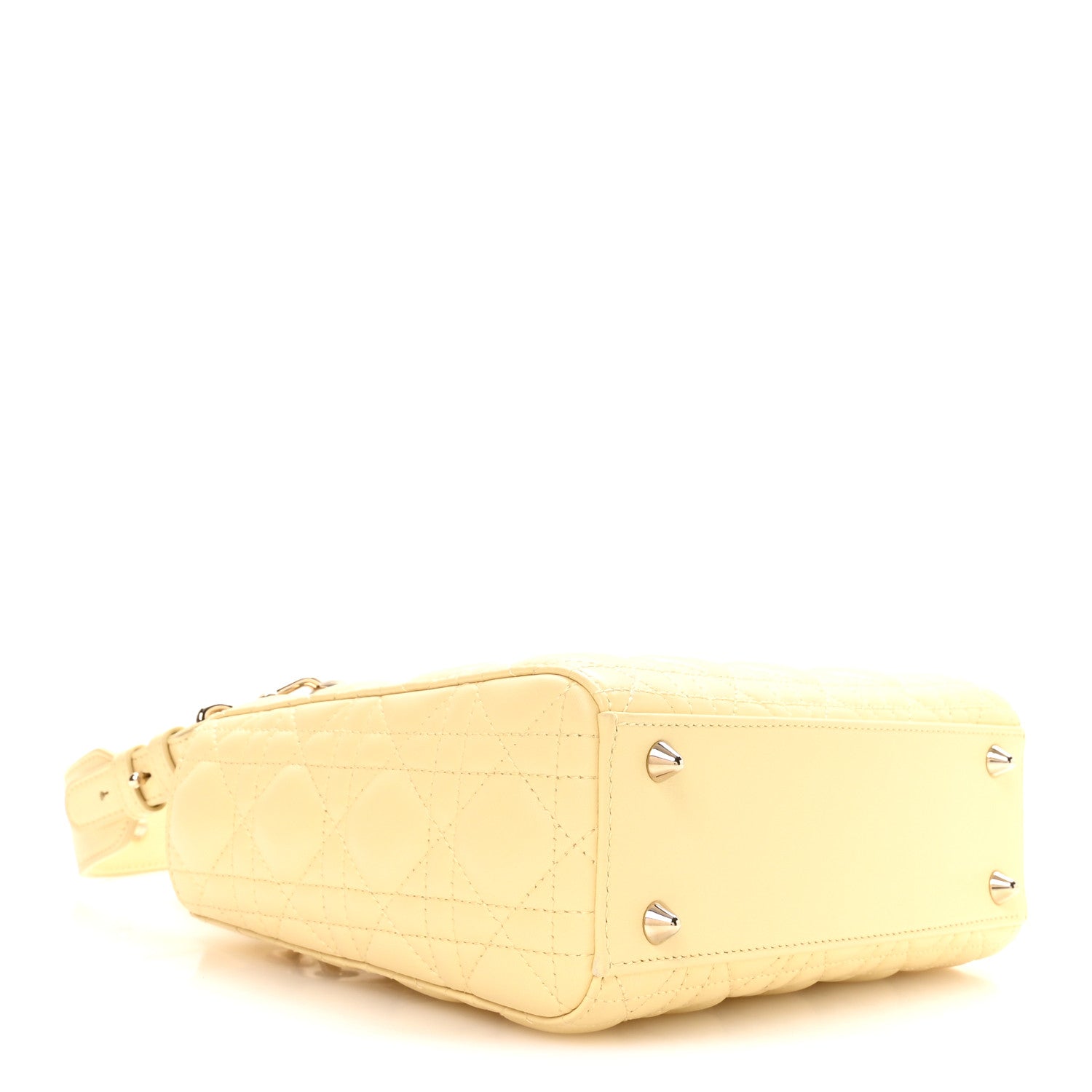 Christian Dior Lambskin Cannage Small Lucky Badges My Lady Dior Light Yellow 3 of 9