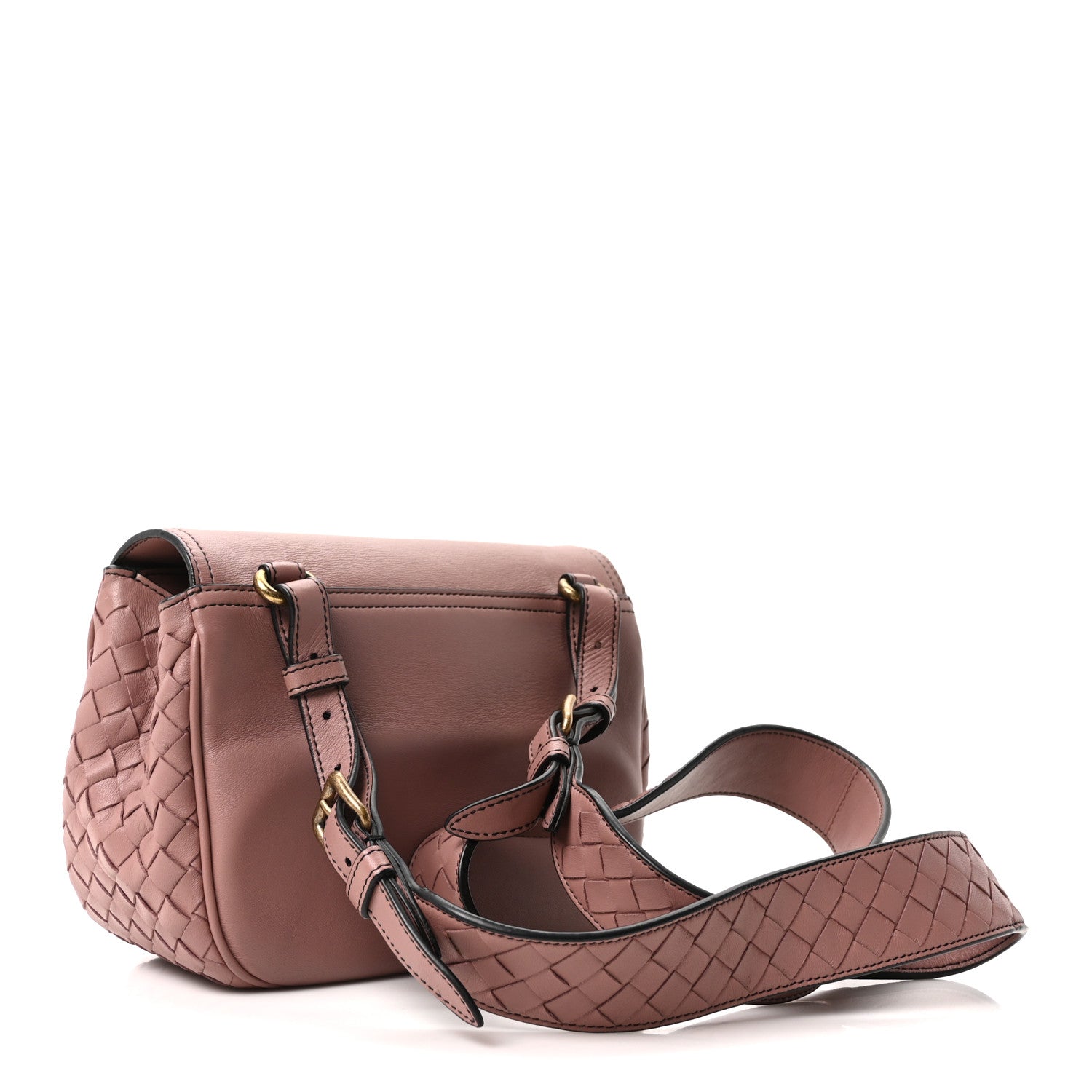 Bottega Veneta Nappa Intrecciato BV Luna Shoulder Bag Deco Rose 3 of 10