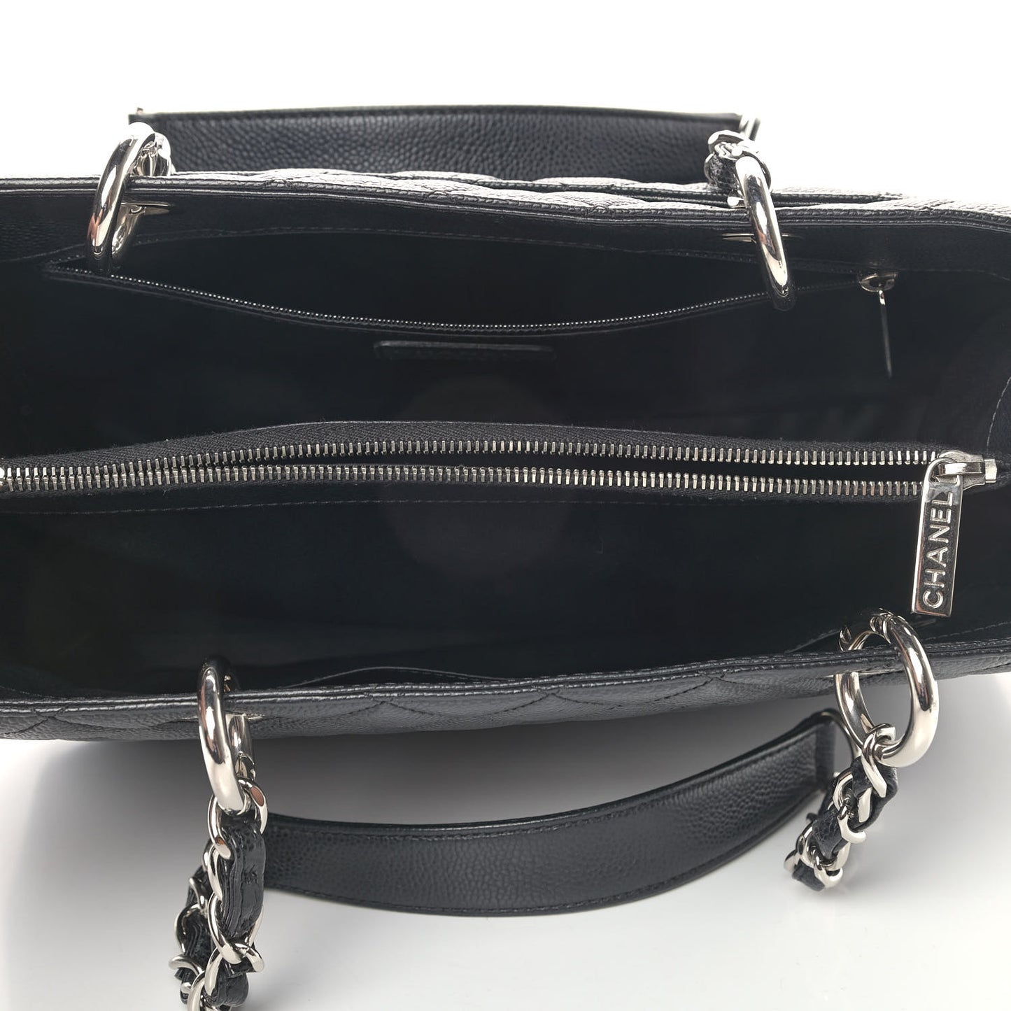 Caviar Quilted Grand Shopping Tote GST Black