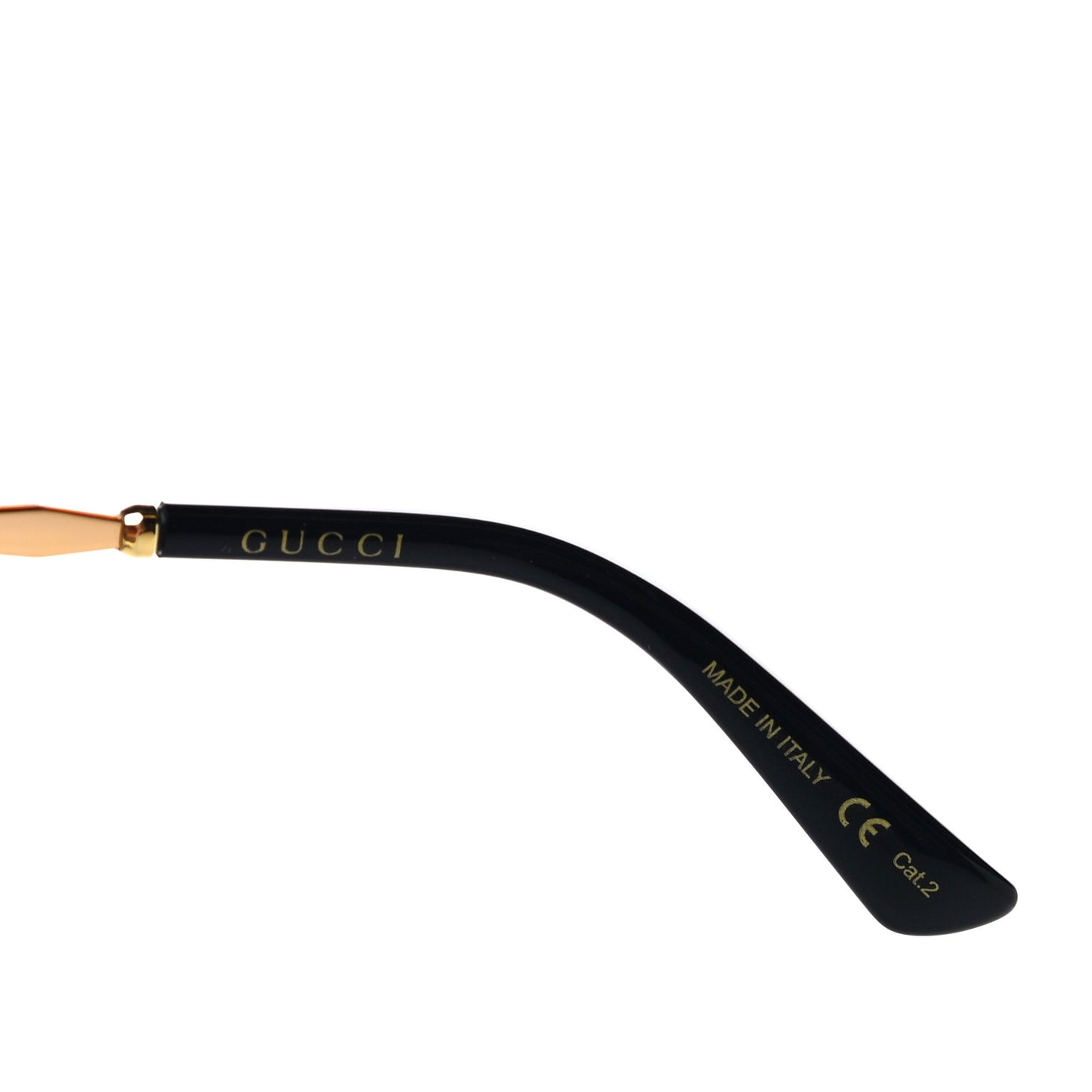 Metal Square Frame GG0593SK Sunglasses Gold Black