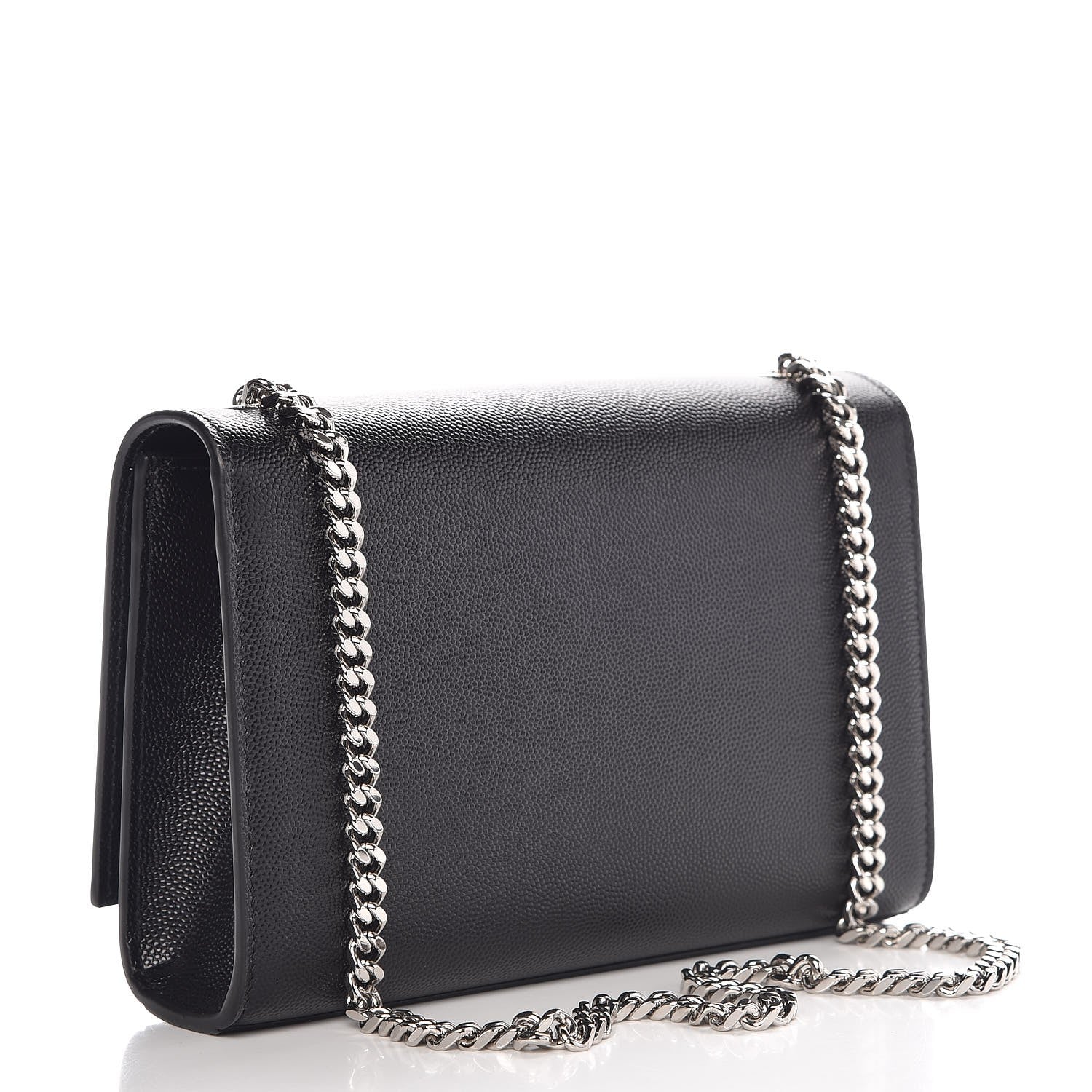 Saint Laurent Grain De Poudre Small Monogram Kate Satchel Black 3 of 8