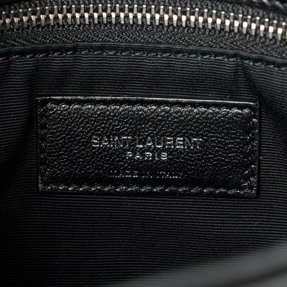 Saint Laurent Lambskin Quilted Toy Loulou Puffer Monogram Chain Satchel Black 6 of 11