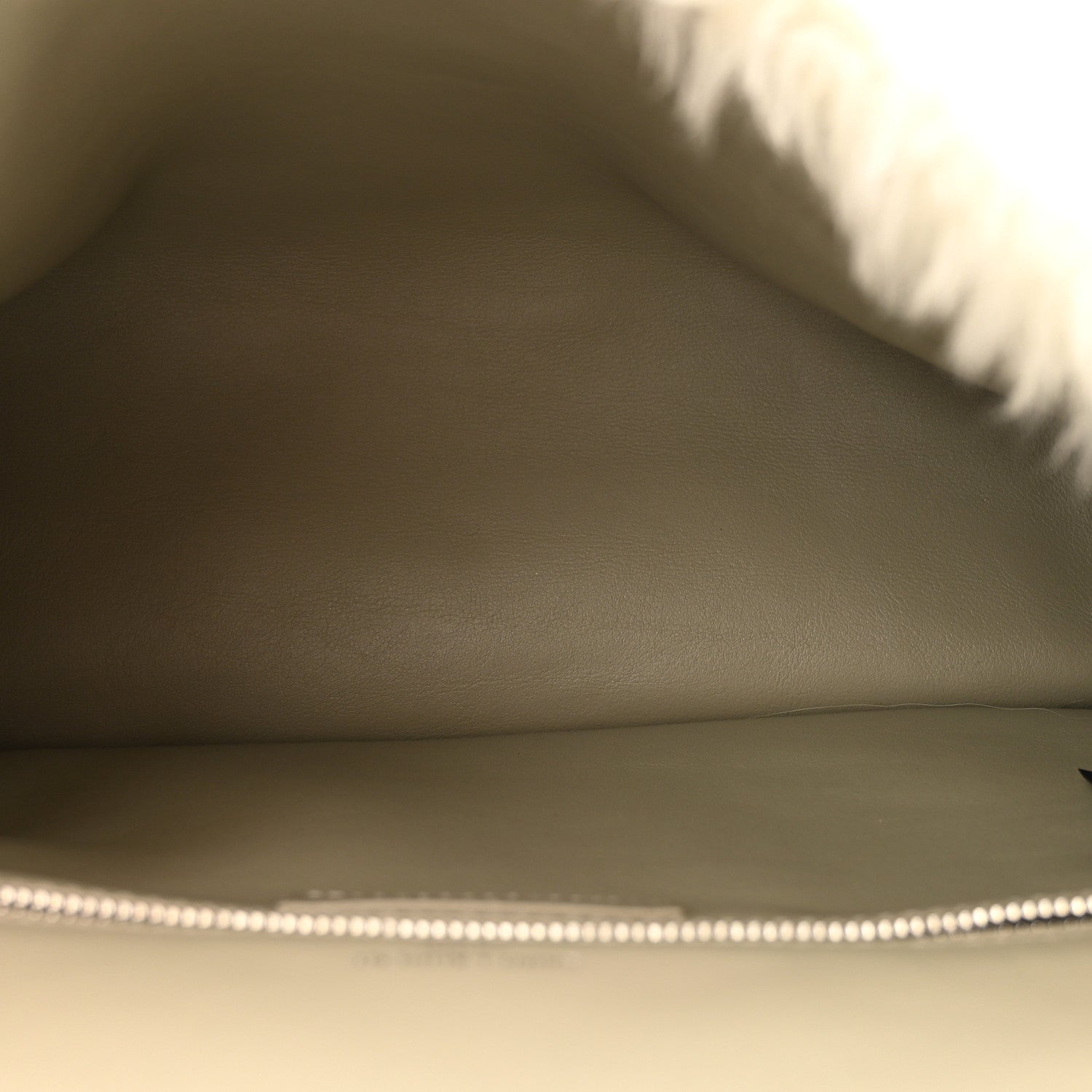 Saint Laurent Calfskin Shearling Monogram Medium Niki Chain Satchel Grey 6 of 11