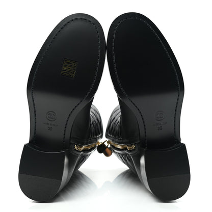 Chanel Calfskin CC Boots 39 Black 5 of 9
