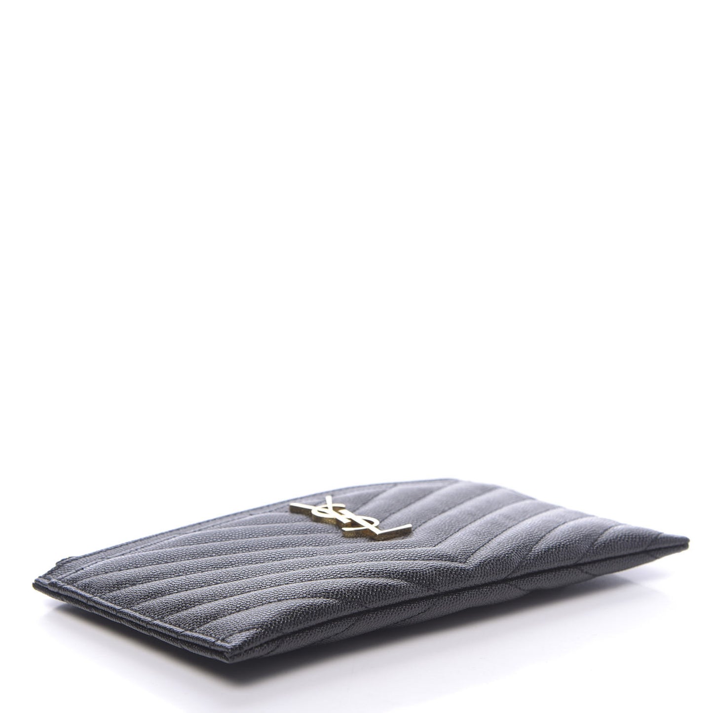 Grain De Poudre Chevron Monogram Bill Pouch Black