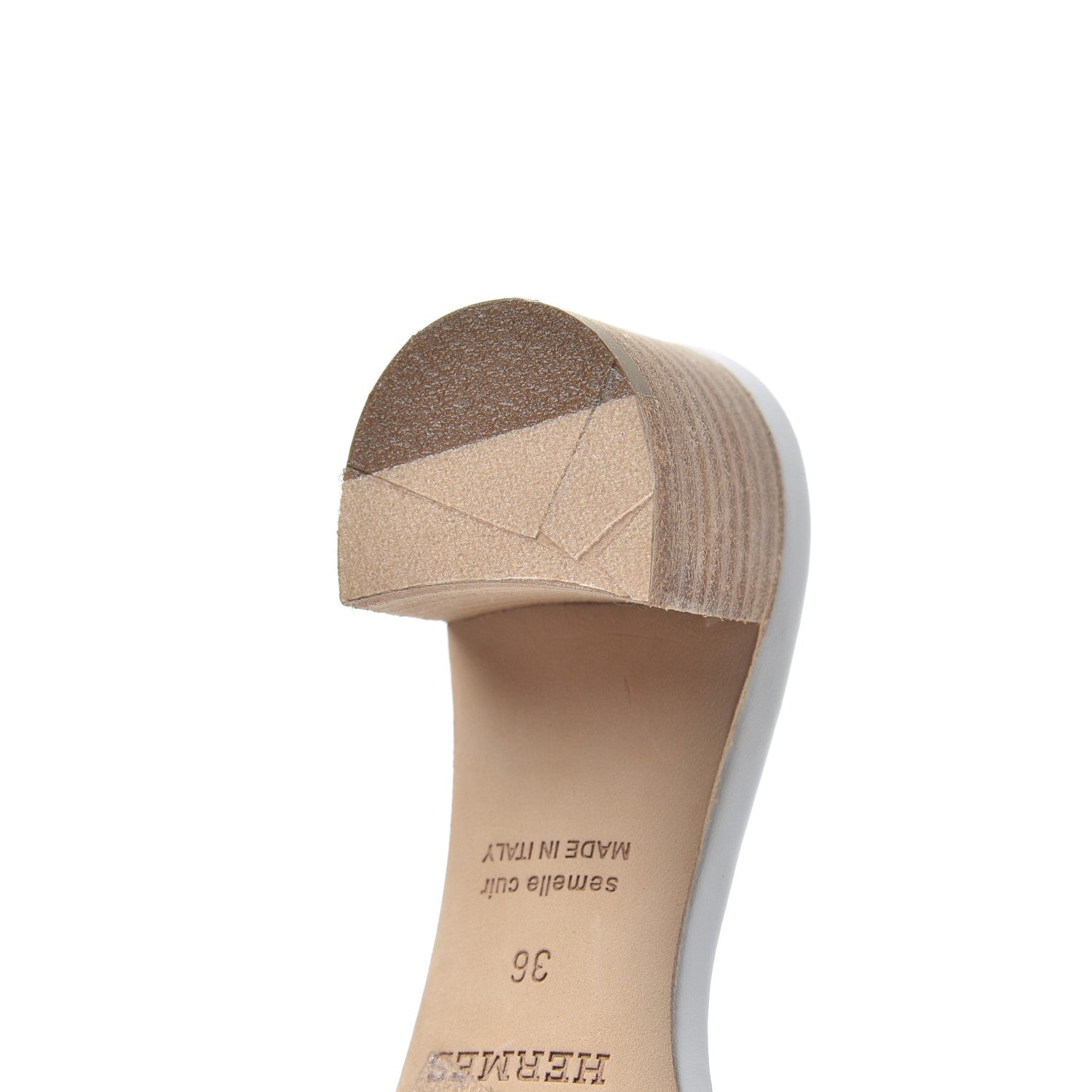 Hermes Calfskin Oasis Sandals 36 White 13 of 15