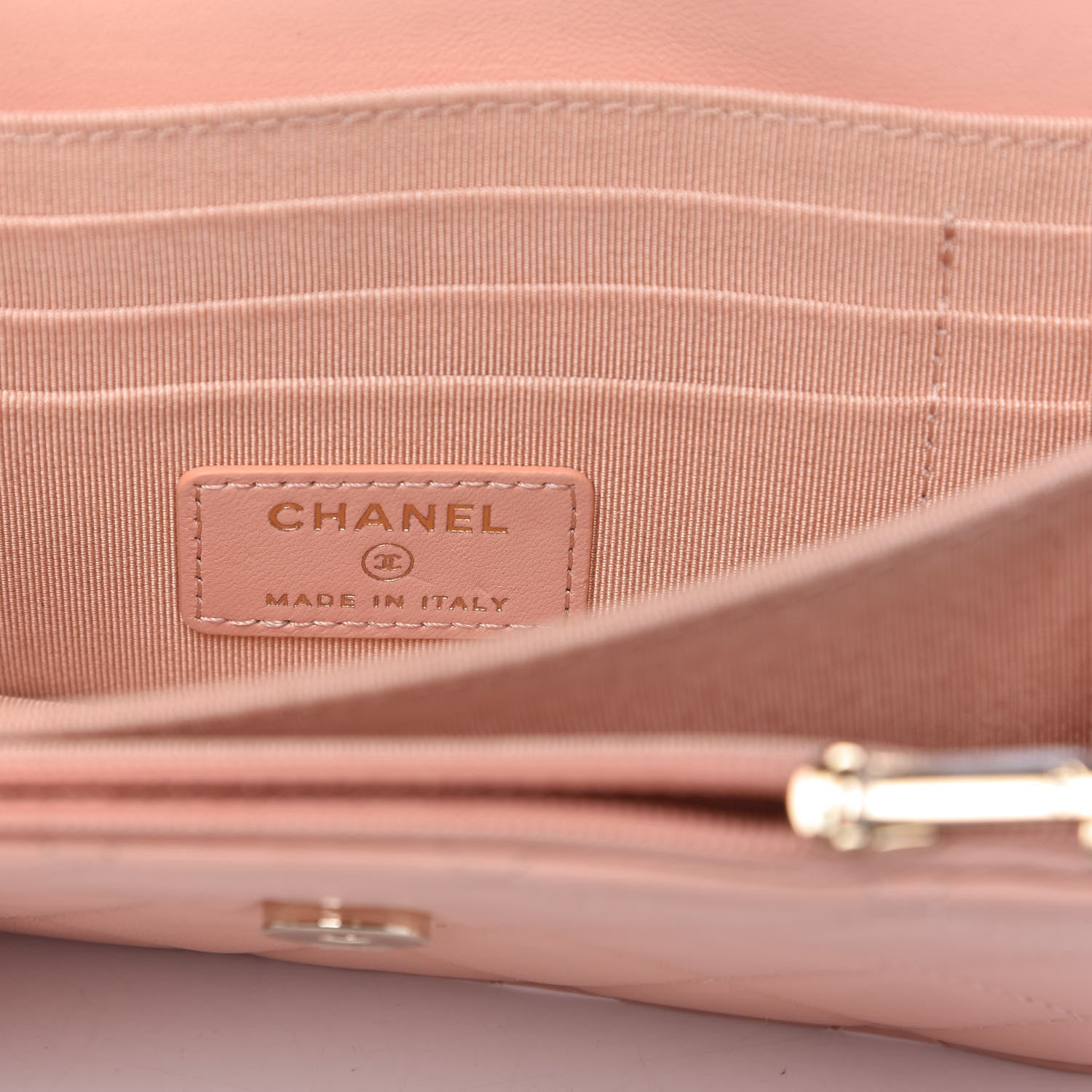 Chanel Lambskin Quilted Mini Wallet On Chain WOC Light Pink 8 of 10
