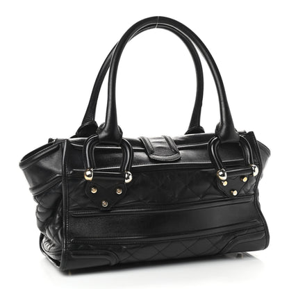Burberry Calfskin Quilted Manor Tote Black 2 of 11