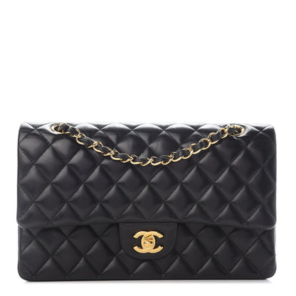 Chanel Lambskin Quilted Medium Double Flap Black 1 of 13
