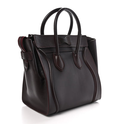 Celine Smooth Calfskin Mini Luggage Burgundy 3 of 11