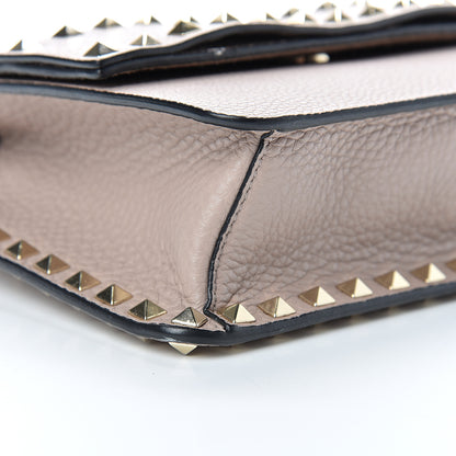 Valentino Garavani Pebbled Calfskin Rockstud Side Slip Crossbody Poudre 7 of 11