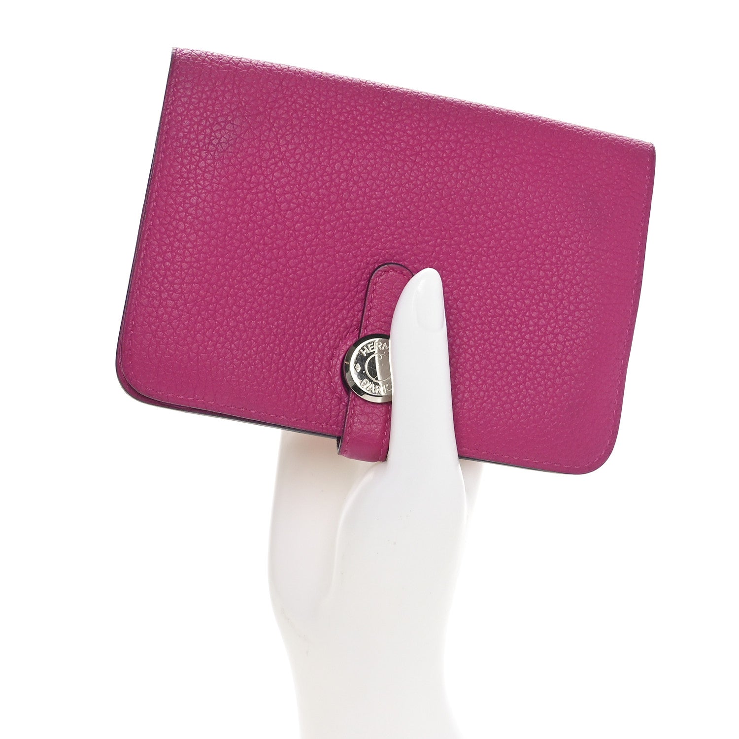 Hermes Togo Dogon Compact Wallet Rose Pourpre 2 of 9