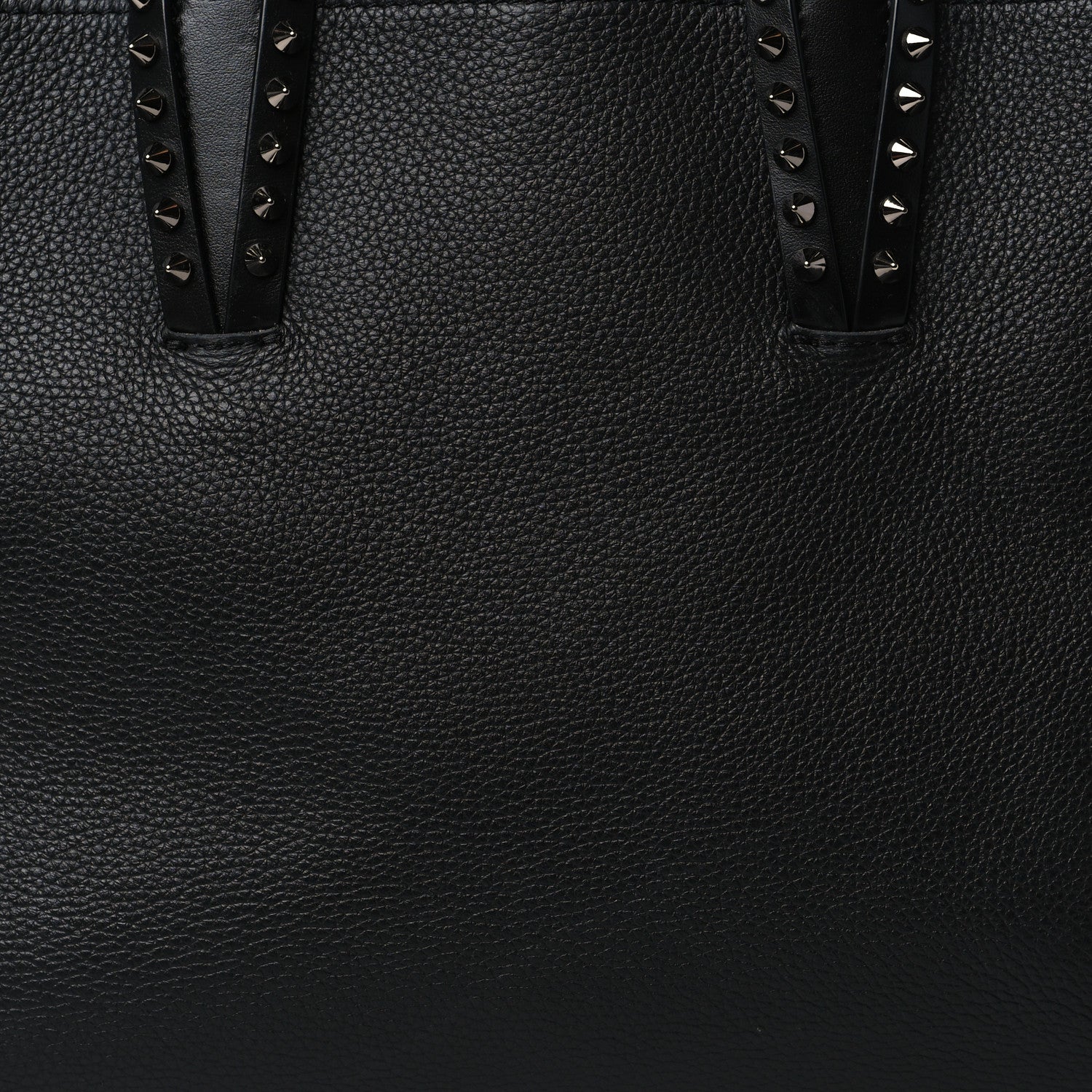 Christian Louboutin Calfskin Spikes Small East West Cabata Tote Black 9 of 12