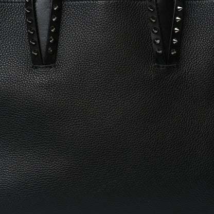Christian Louboutin Calfskin Spikes Small East West Cabata Tote Black 9 of 12