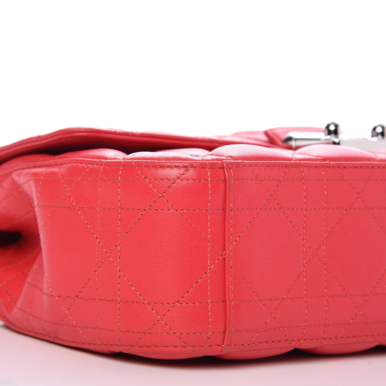 Christian Dior CHRISTIAN DIOR Lambskin Cannage Medium Miss Dior Flap Fuchsia 9 of 11