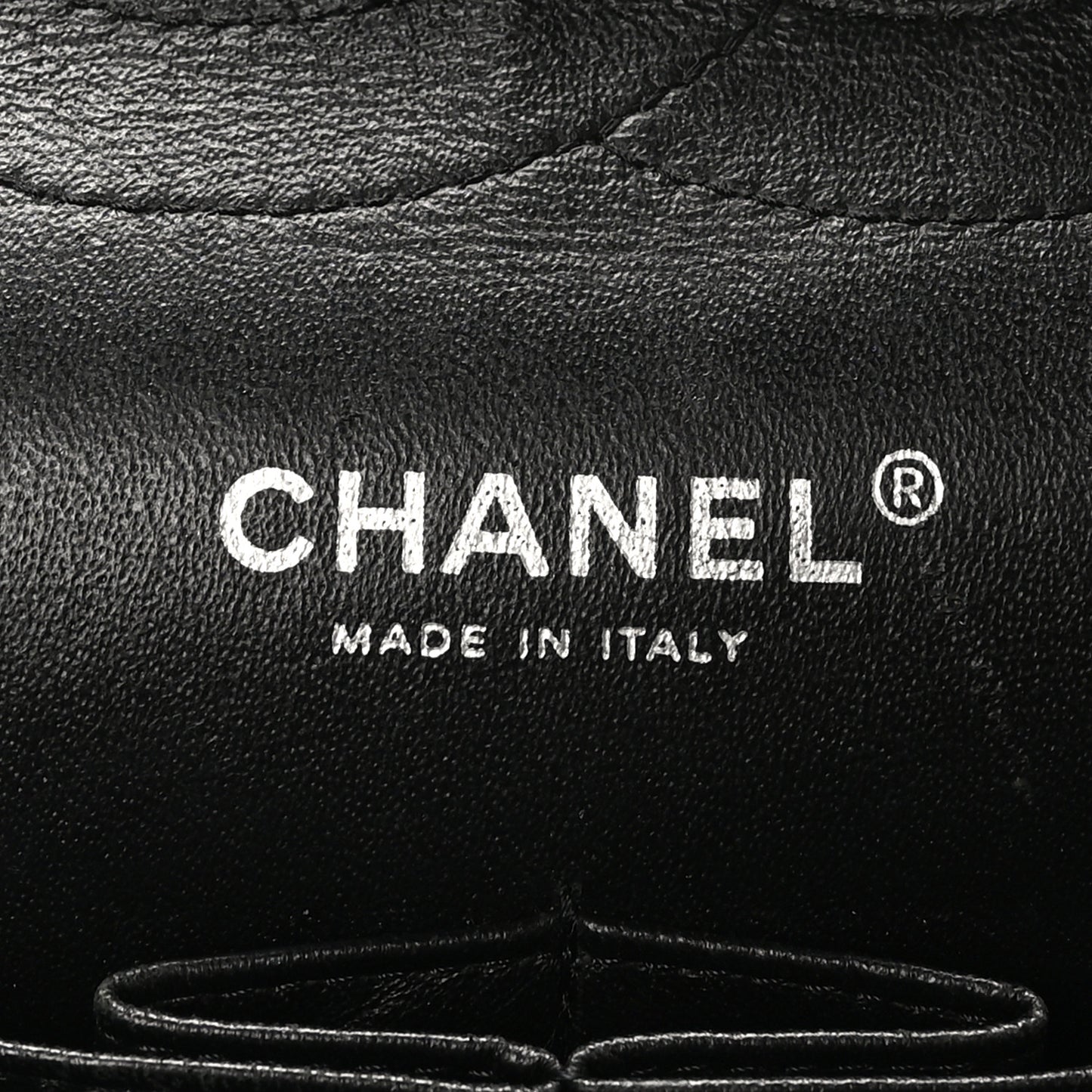 Patent Quilted Jumbo Double Flap Black