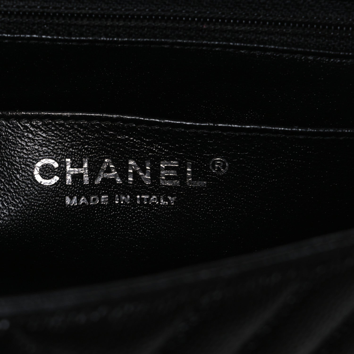 Chanel Caviar Chevron Quilted Mini Square Flap Black 6 of 10