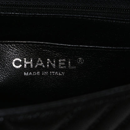 Chanel Caviar Chevron Quilted Mini Square Flap Black 6 of 10
