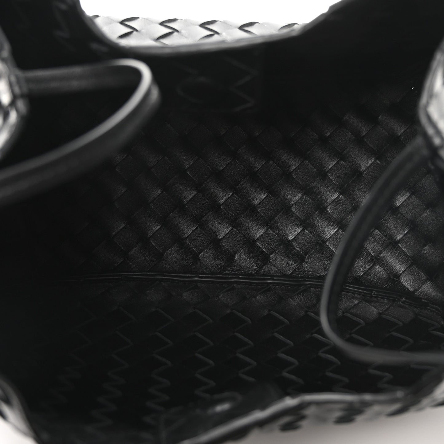 Nappa Intrecciato Medium Campana Shoulder Bag Black