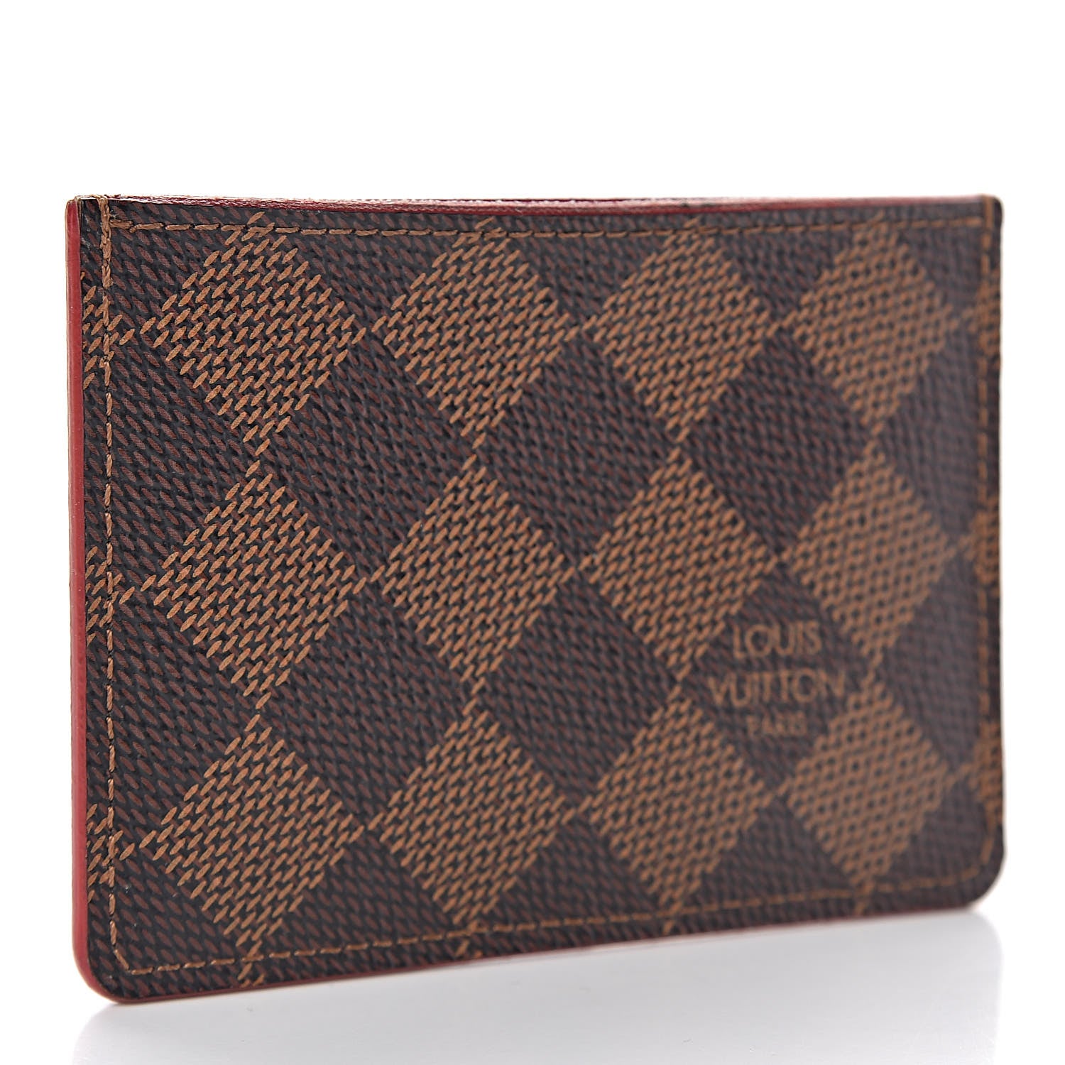Louis Vuitton Damier Ebene Caissa Card Holder Cherry 3 of 8