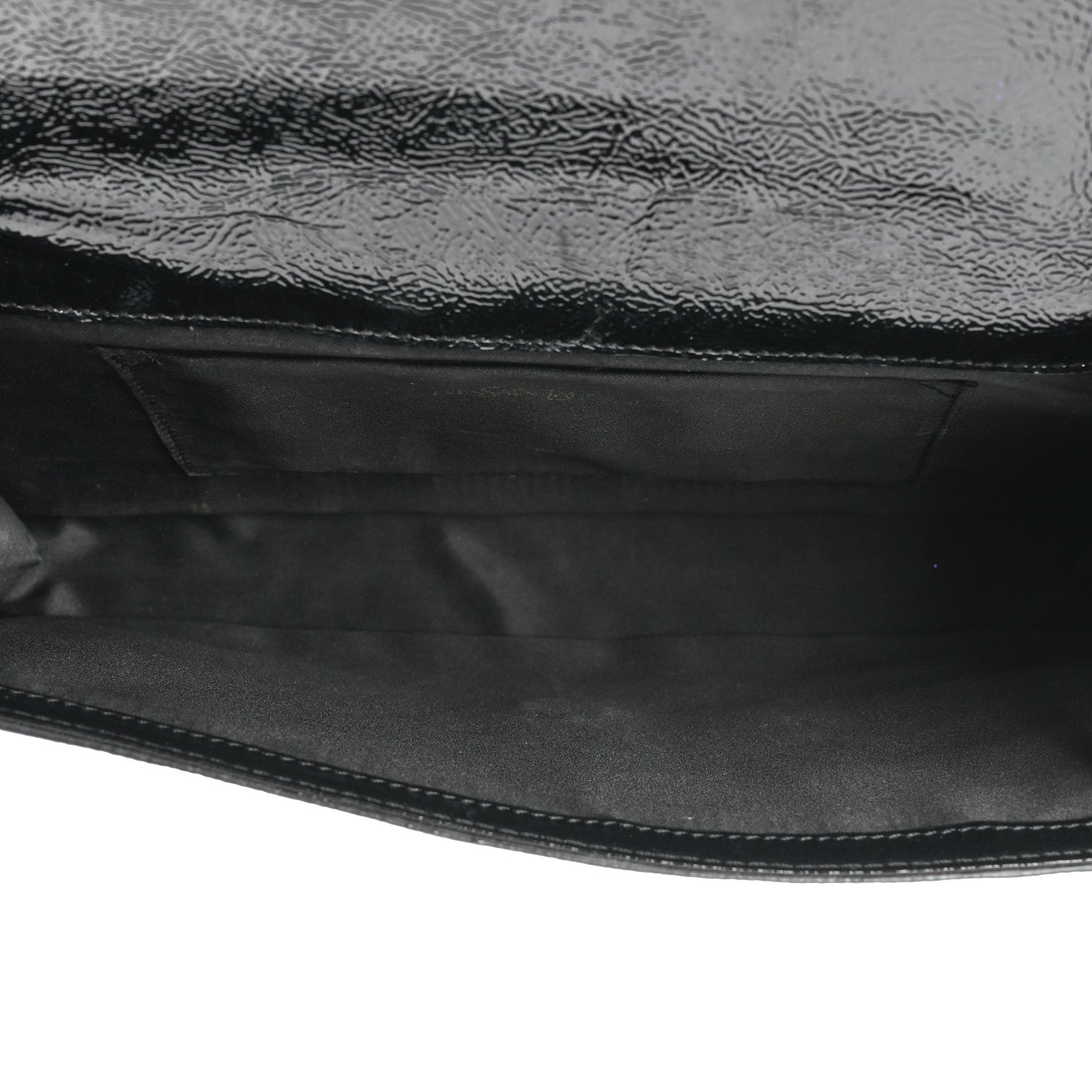 Saint Laurent Textured Patent Monogram Large Belle De Jour Clutch Black 5 of 12