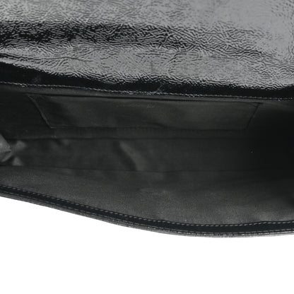 Saint Laurent Textured Patent Monogram Large Belle De Jour Clutch Black 5 of 12