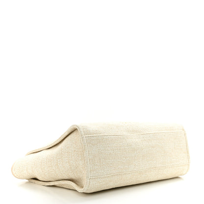 Chanel Canvas Large Deauville Tote Light Beige 4 of 10