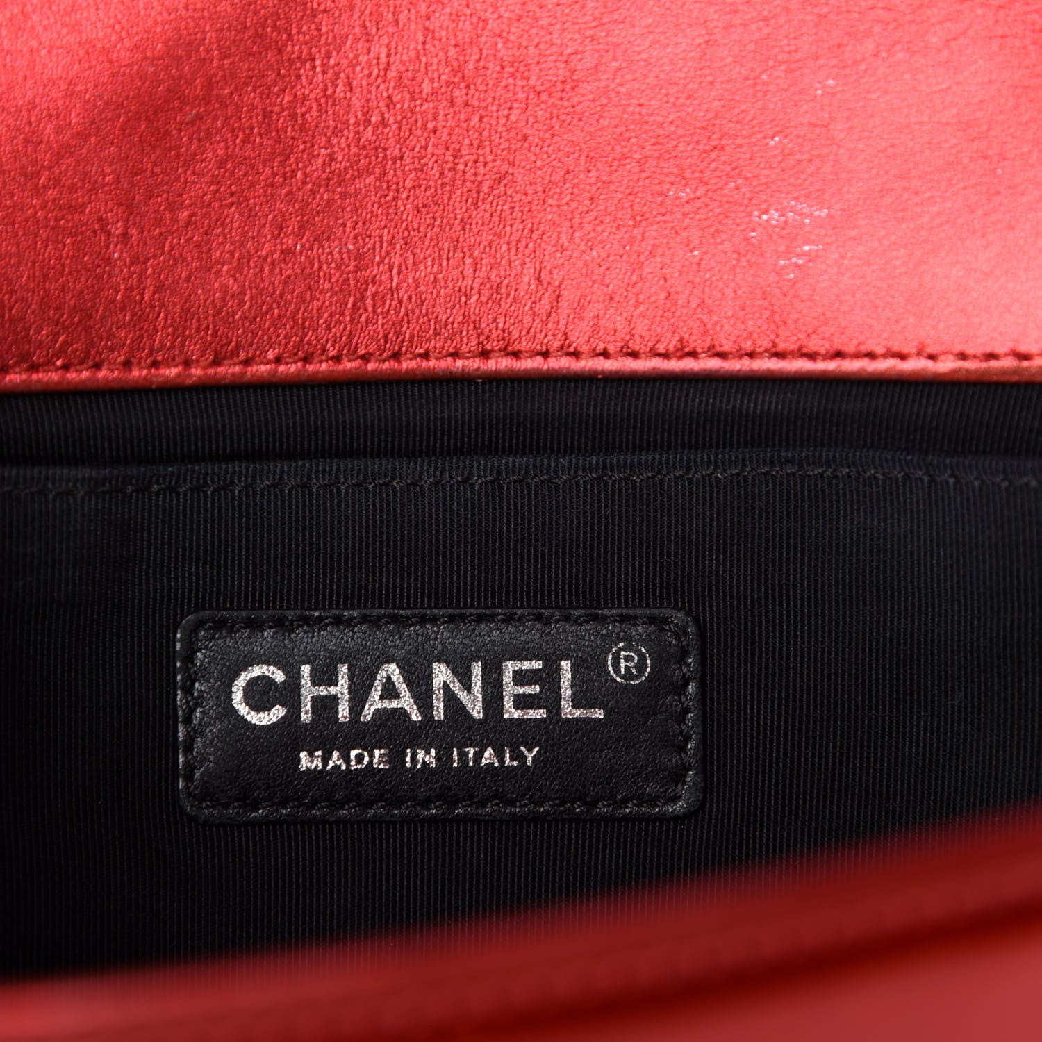 Chanel Metallic Patent Calfskin Quilted Medium Boy Flap Red 18 of 20