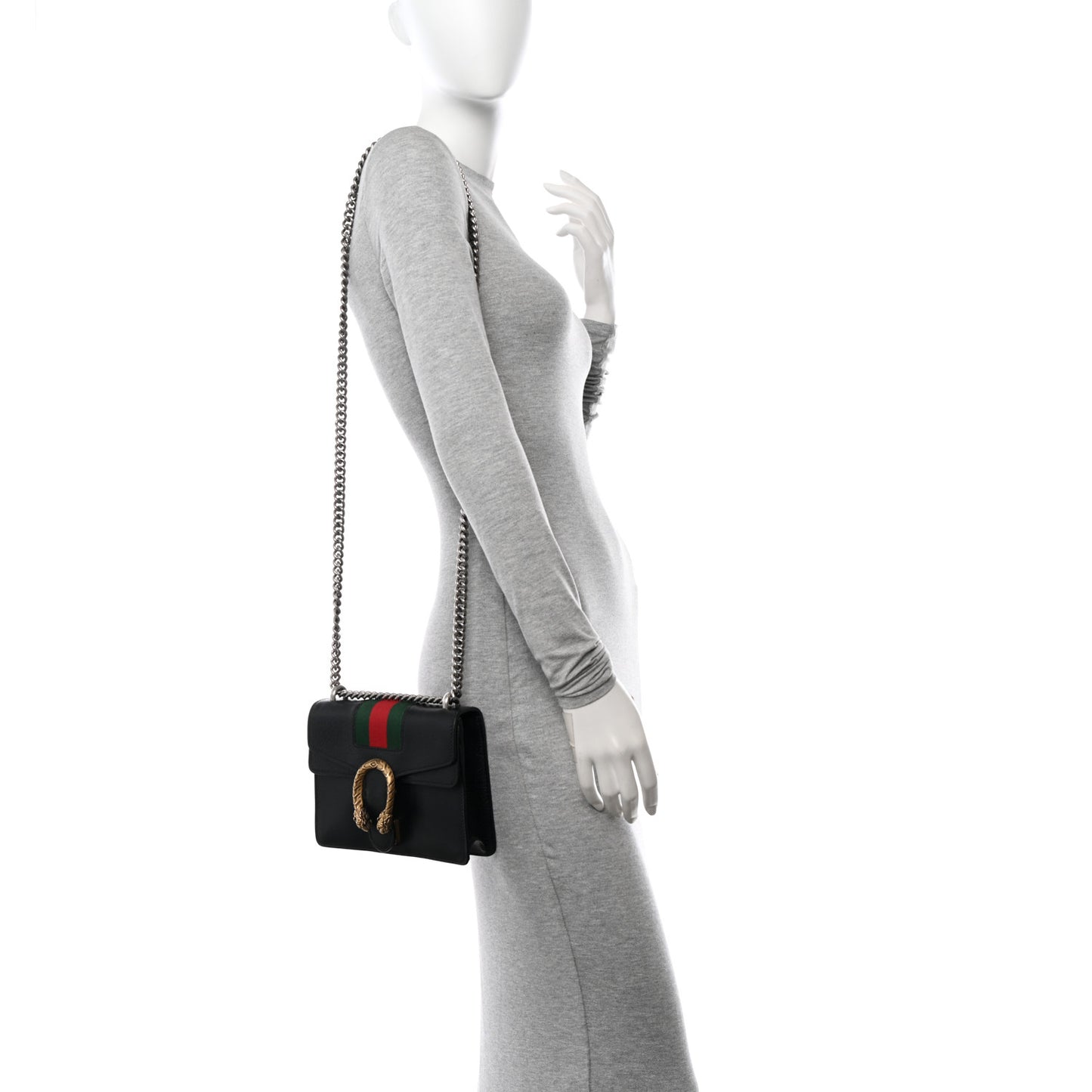 Calfskin Web Mini Dionysus Shoulder Bag Black