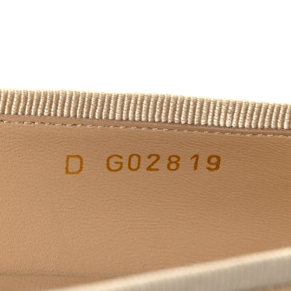 Chanel Lambskin Cap Toe CC Ballerina Flats 37.5 Beige Black 6 of 8