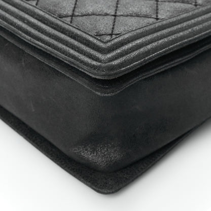 Chanel Goatskin Quilted Large Gentle Boy Flap Black 9 of 9
