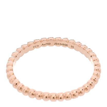 Van Cleef & Arpels 18K Rose Gold Small Perlee Ring 55 7.25 4 of 5