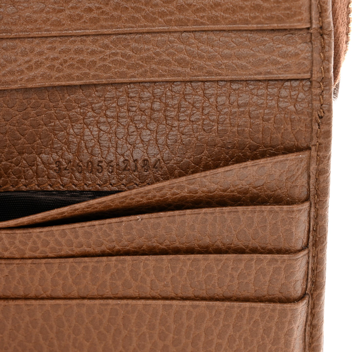 Monogram Dollar Calfskin Zip Around French Wallet Beige Ebony Tabacco