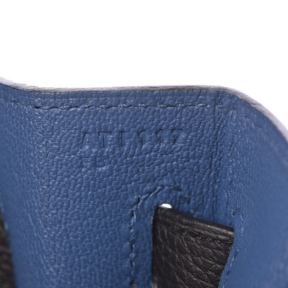 Hermes Togo Verso Kelly Retourne 35 Black Bleu Agate 9 of 40
