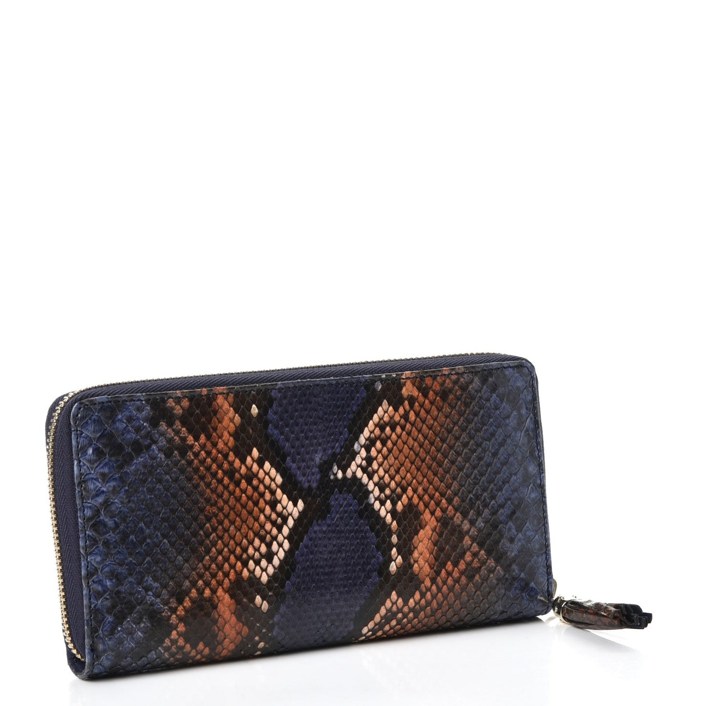 Python Soho Zip Around Wallet Blue Sienna