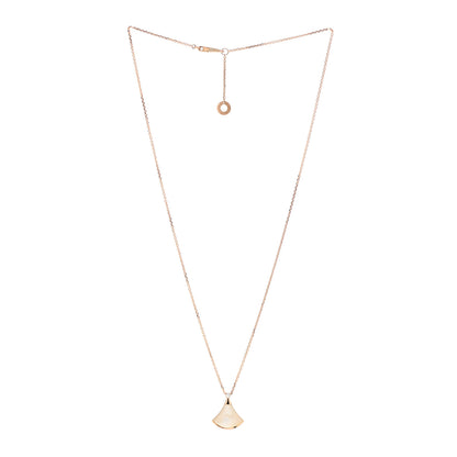 Bulgari 18K Rose Gold Diamond Mother of Pearl Small Divas' Dream Pendant Necklace 3 of 7