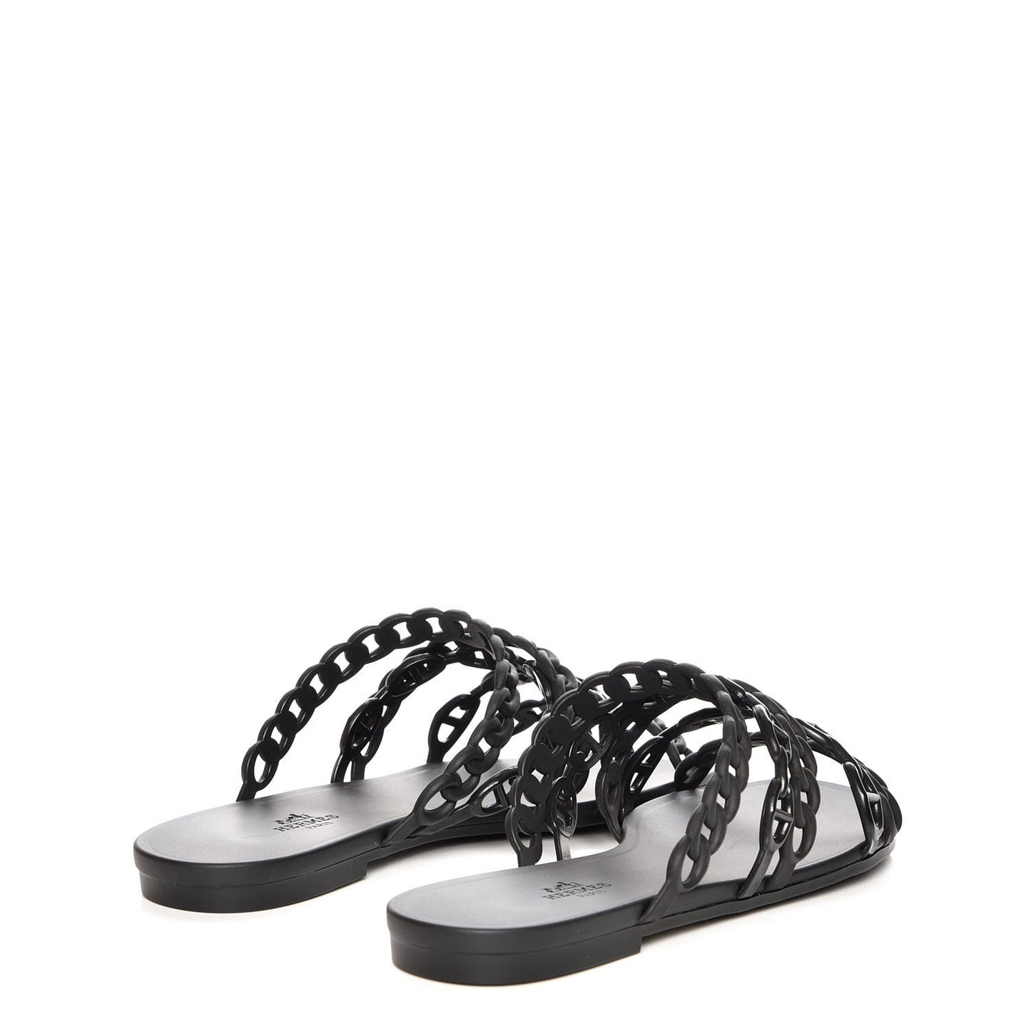 Rubber Chaine d'Ancre Nude Sandals 40 Black