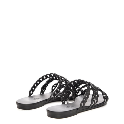 Hermes Rubber Chaine d'Ancre Nude Sandals 40 Black 4 of 8