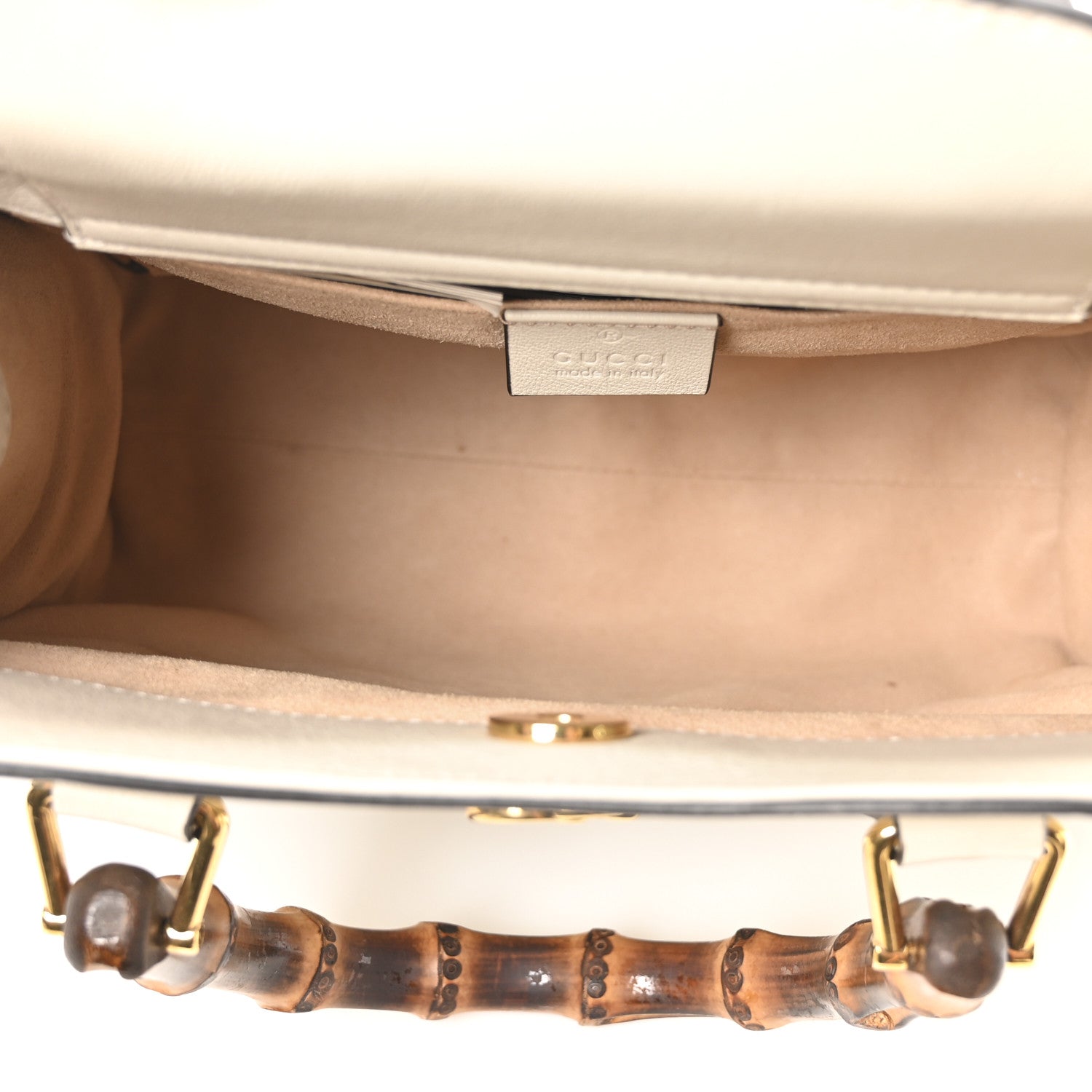 Gucci Wonka Grain Calfskin Small Diana Tote Bag Mystic White Cuir 5 of 10