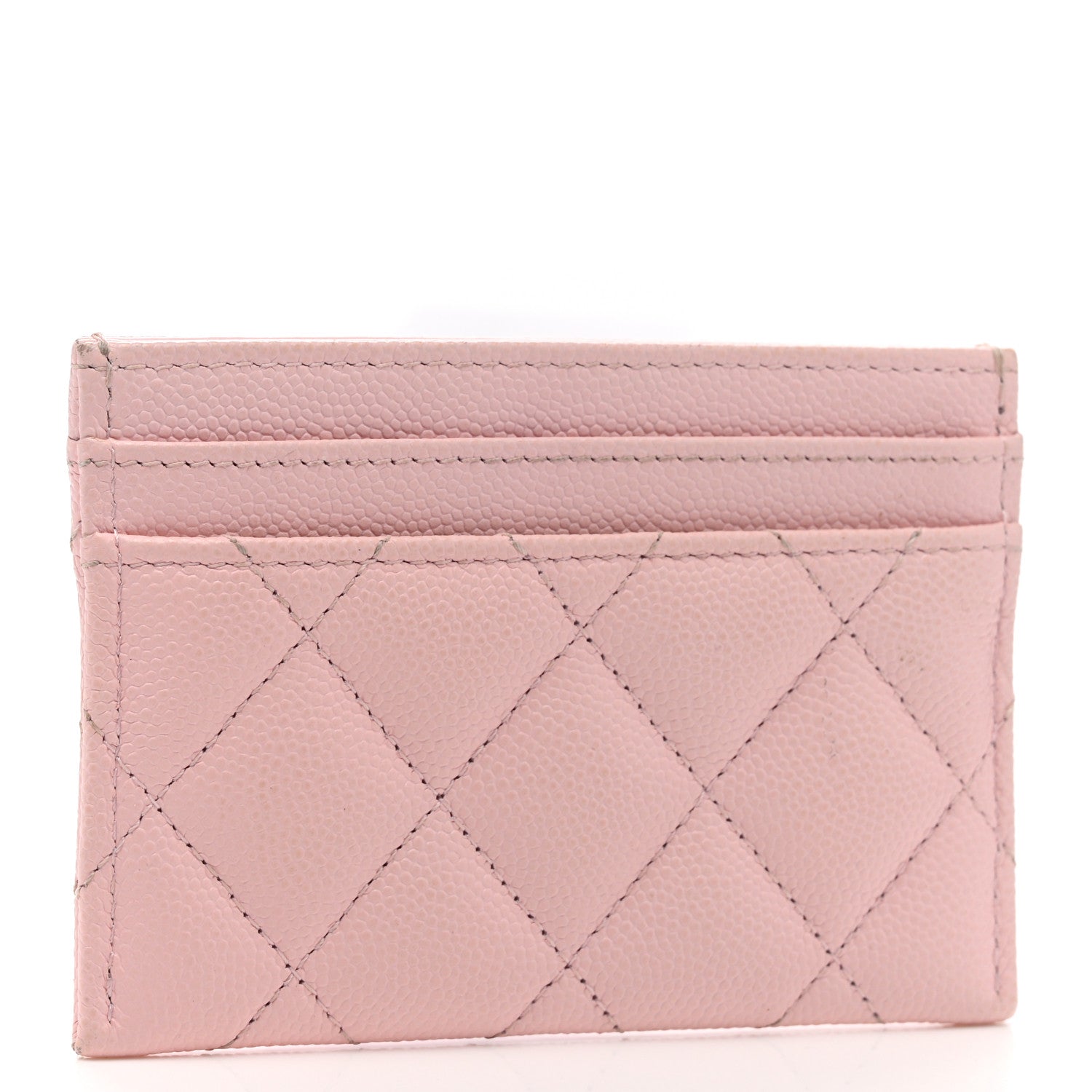 Chanel Caviar Quilted Crystal Card Holder Pink 3 of 8
