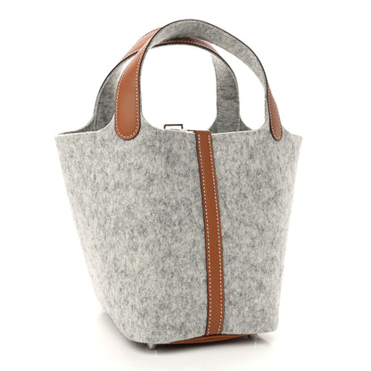 Hermes Feutre Swift Picotin Lock 18 PM Gris Clair Gold 3 of 11