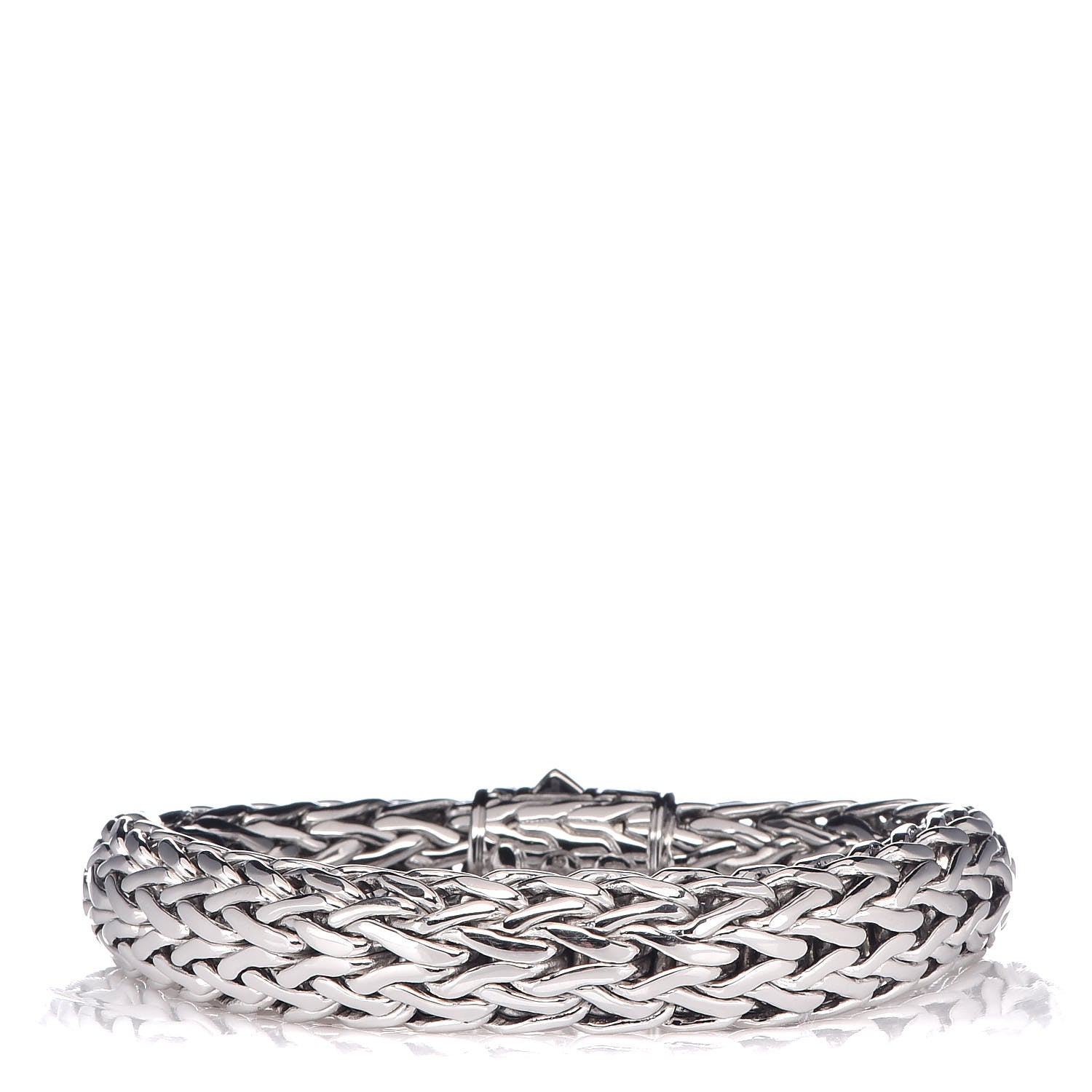 John Hardy Sterling Silver Champagne Diamond 10.5mm Classic Chain Bracelet 3 of 5