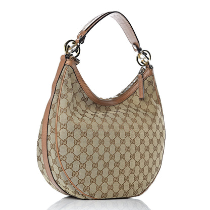 Gucci Monogram Medium GG Twins Hobo Tan 3 of 14